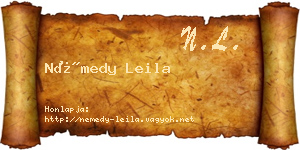 Némedy Leila névjegykártya